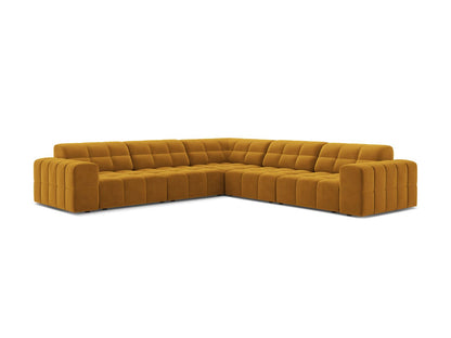 Jennifer — Corner Sofa (285x285x78 cm) Yellow (Bluvel 68)