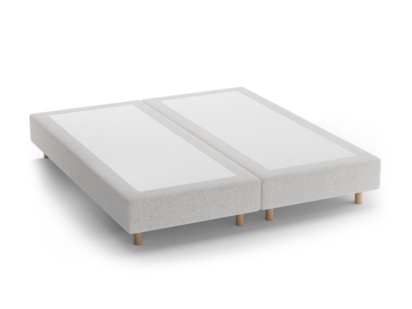 Whale — Bed Base Silver (Eden 17 Silver) Natural Beech Wood
