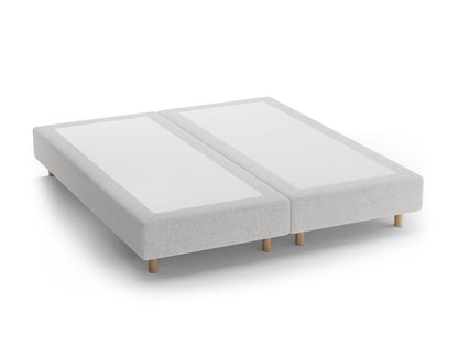 Whale — Bed Base Silver (Eden 17 Silver) Natural Beech Wood