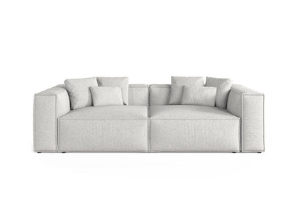 Aveiro — Sofa Silver (Eden 17 Silver) Black Plastic