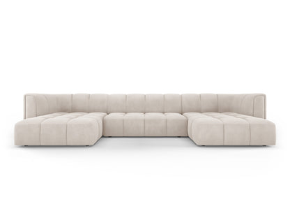 Moritz — Panoramic Sofa Beige (Rebel 25) Black Plastic