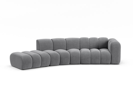 Lupine — Sofa Grey (Salvador 17) Black Plastic Left
