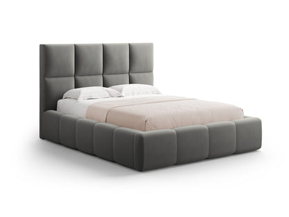 Livigno — Bed Light Grey (Bluvel 13) Black Plastic