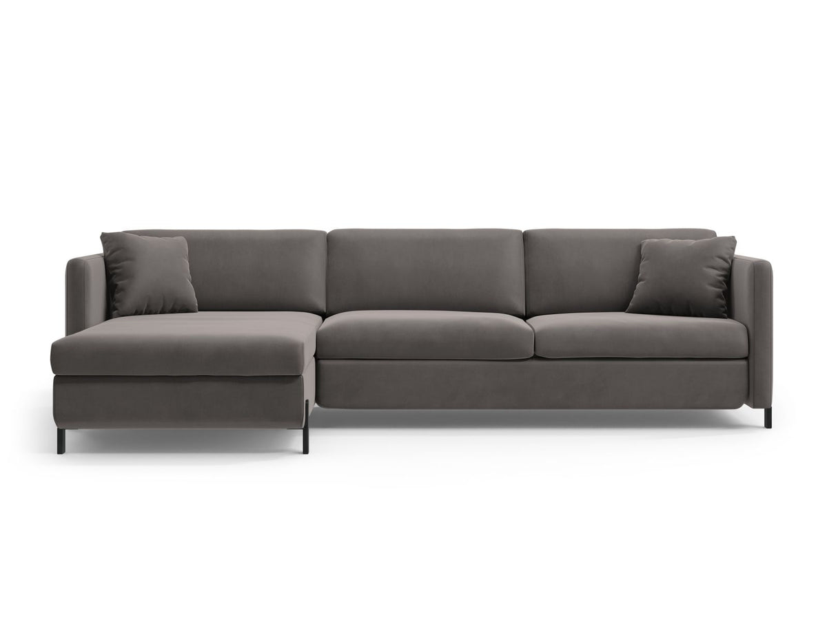 Gloria — Corner Sofa (286x170x88 cm) Grey (Salvador 17) Left