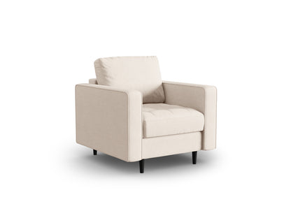 Aspen — Armchair Light Beige (Melva 02) Black Beech Wood
