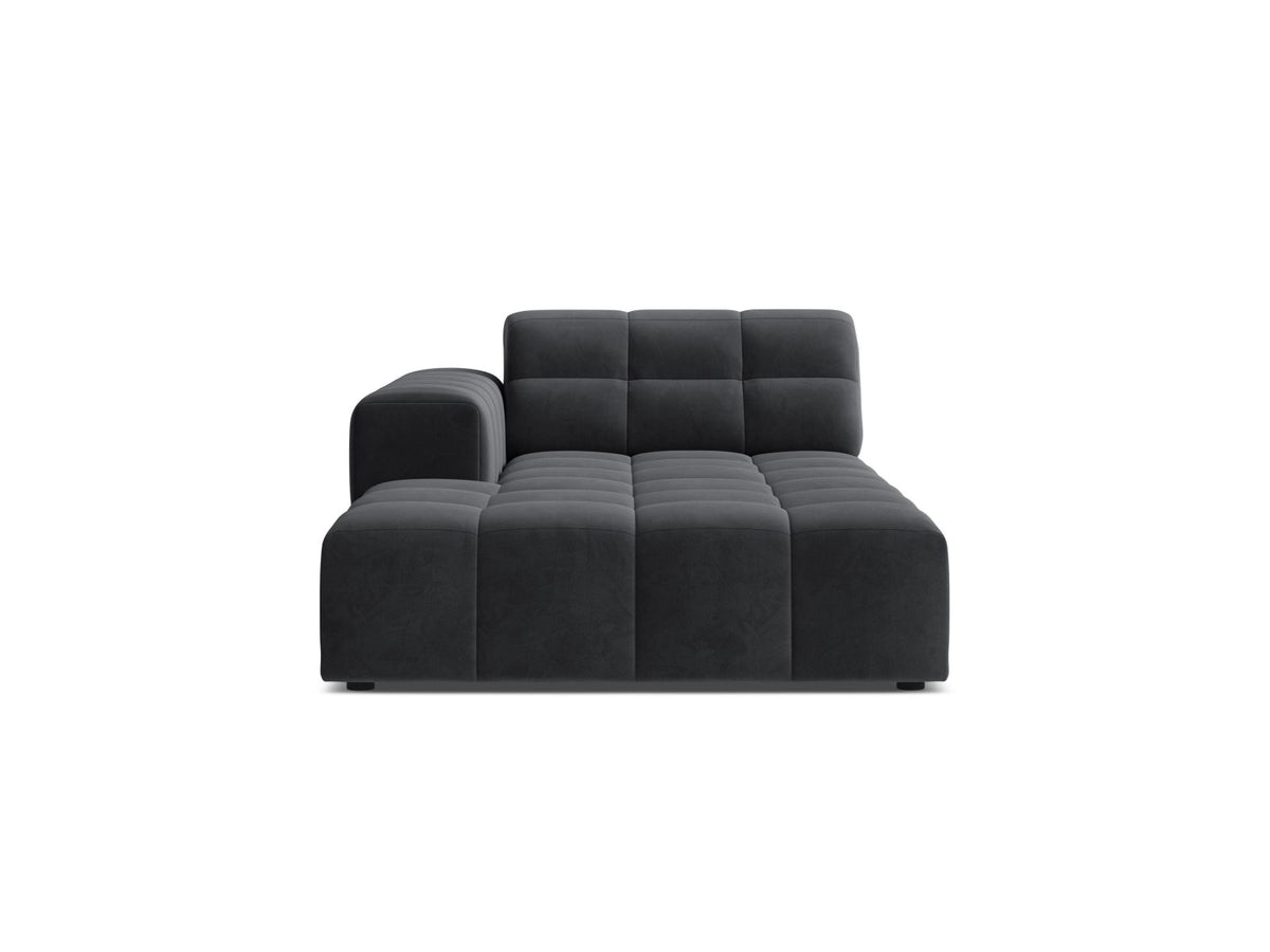 Jennifer — Chaise Longue (108x167x78 cm) Grey (Bluvel 14) Left