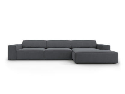 Jodie — Corner Sofa (284x162x77 cm) Dark Grey (Megan 367) Right