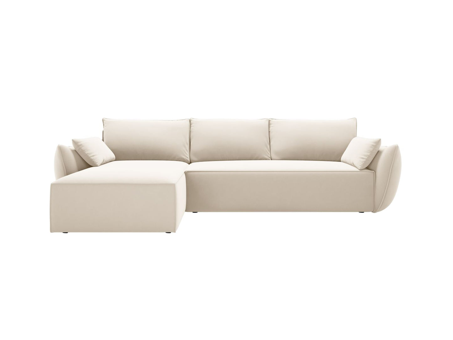 Kaelle — Corner Sofa (252x165x87 cm) Light Beige (Bluvel 22) Left
