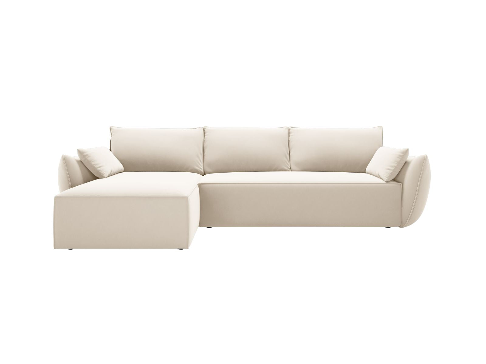 Kaelle — Corner Sofa (252x165x87 cm) Light Beige (Bluvel 22) Left