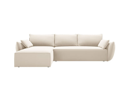 Kaelle — Corner Sofa (252x165x87 cm) Light Beige (Bluvel 22) Left