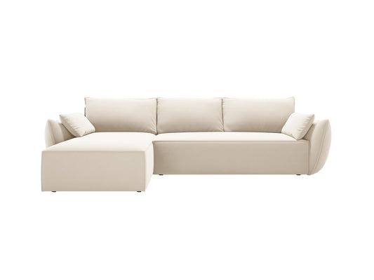 Kaelle — Corner Sofa (252x165x87 cm) Light Beige (Bluvel 22) Left