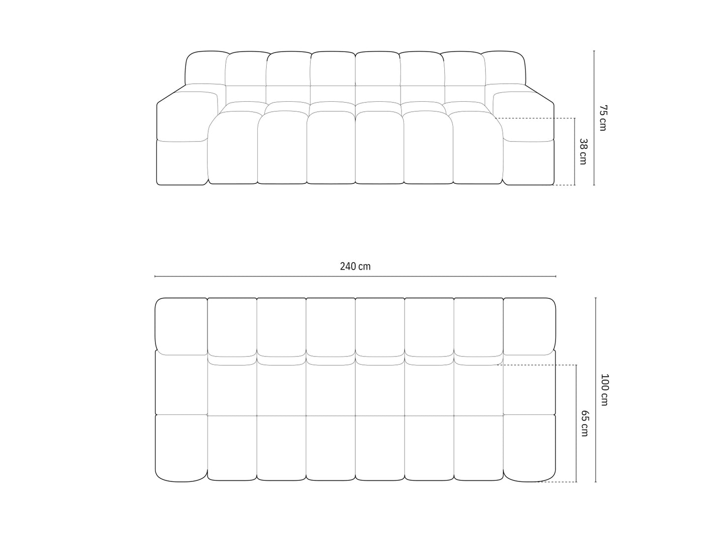 Hawaii — Sofa (240x100x75 cm)