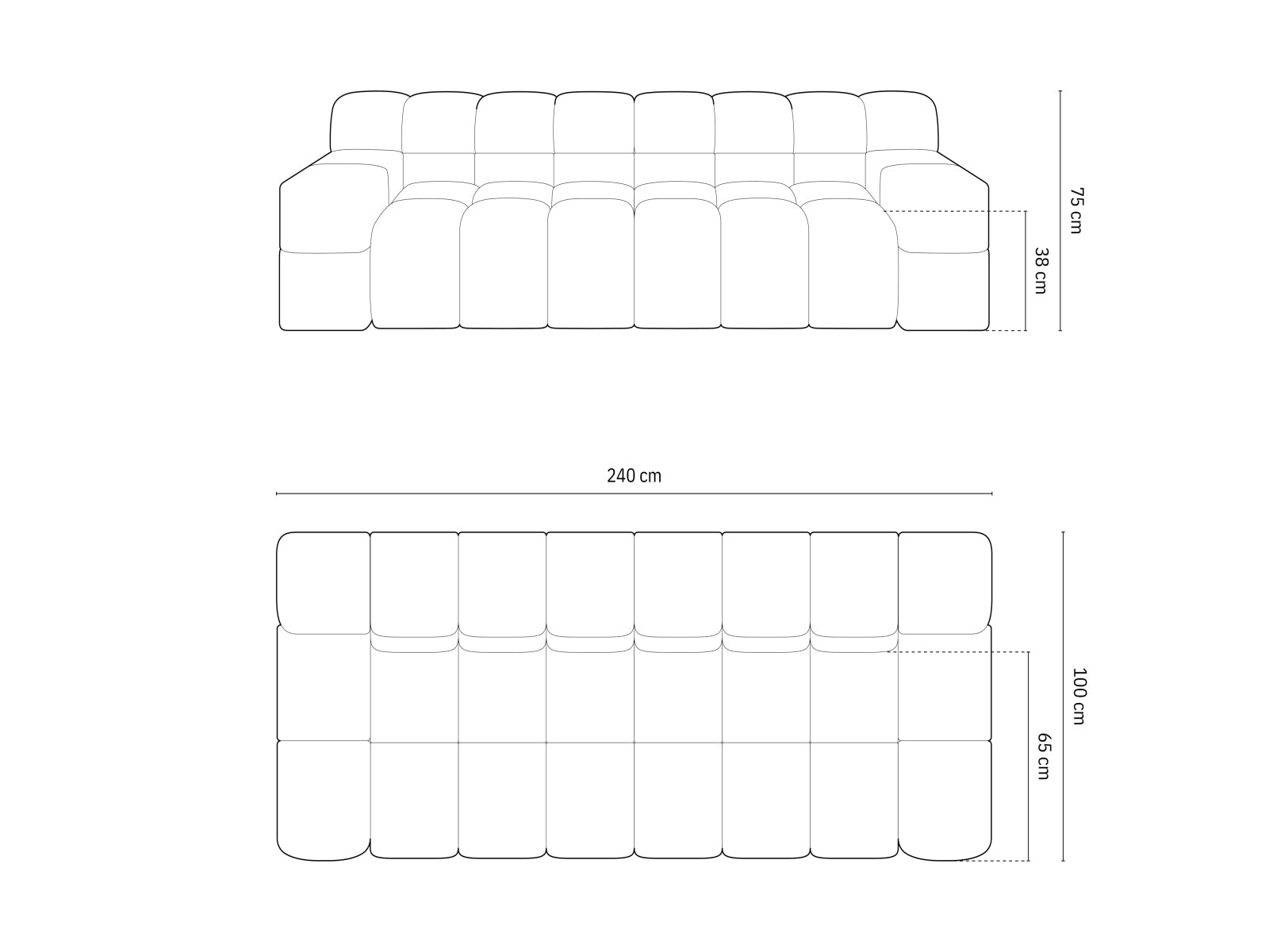 Hawaii — Sofa (240x100x75 cm)