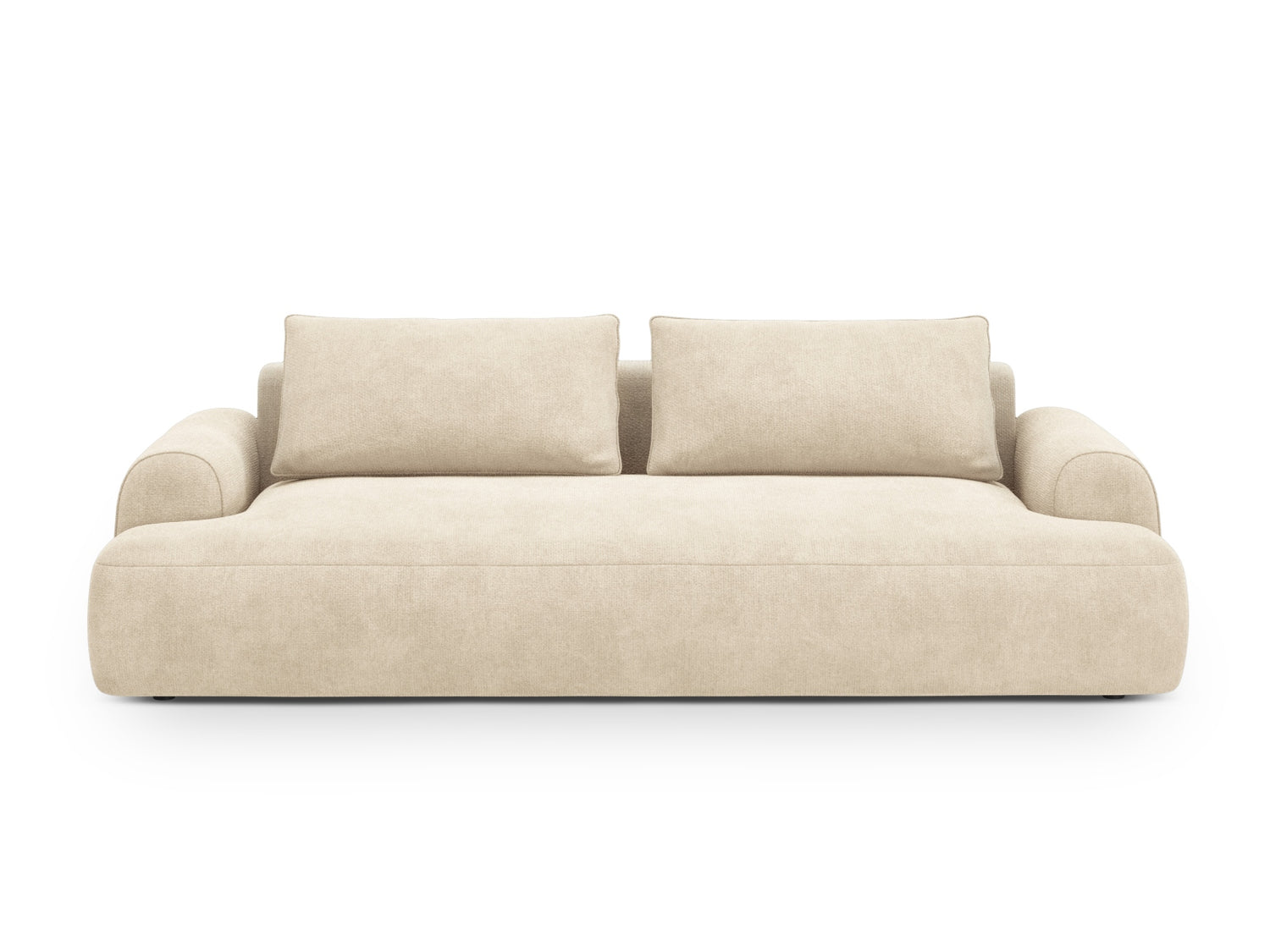 Calma — Sofa Light Beige (Vogue 1) Black Plastic