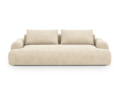 Calma — Sofa Light Beige (Vogue 1) Black Plastic