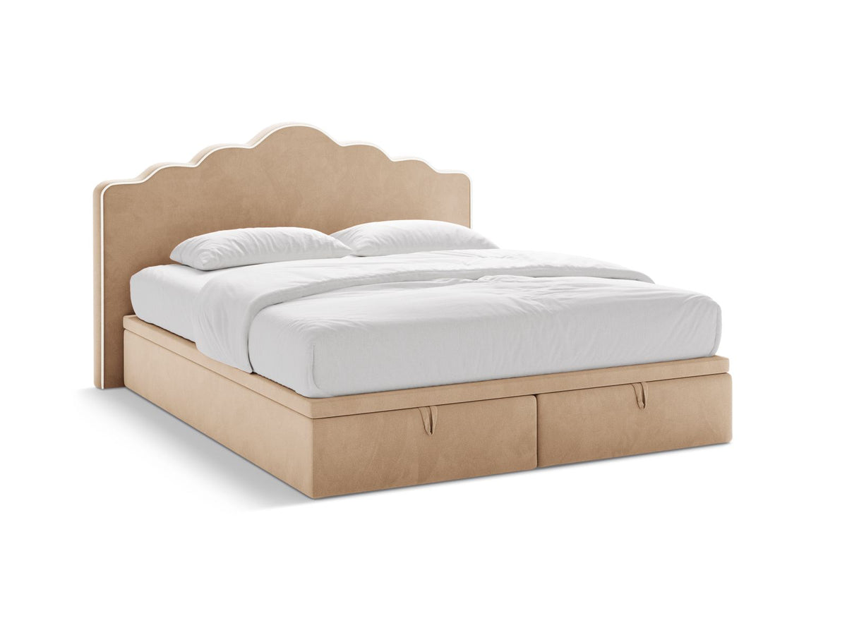 Dream — Bed (220x211x122 cm) Ivory && Almond Beige (Magic Velvet 2256 && Magic Velvet 2282)