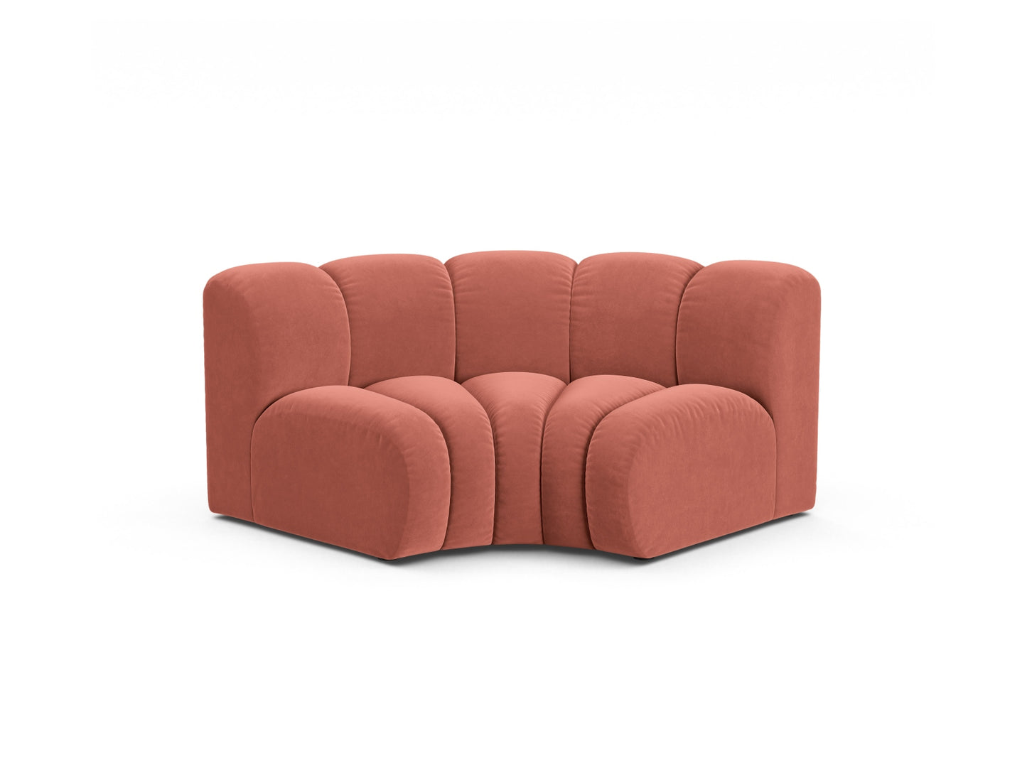 Lupine — Modular Sofa Coral (Salvador 12) Black Plastic