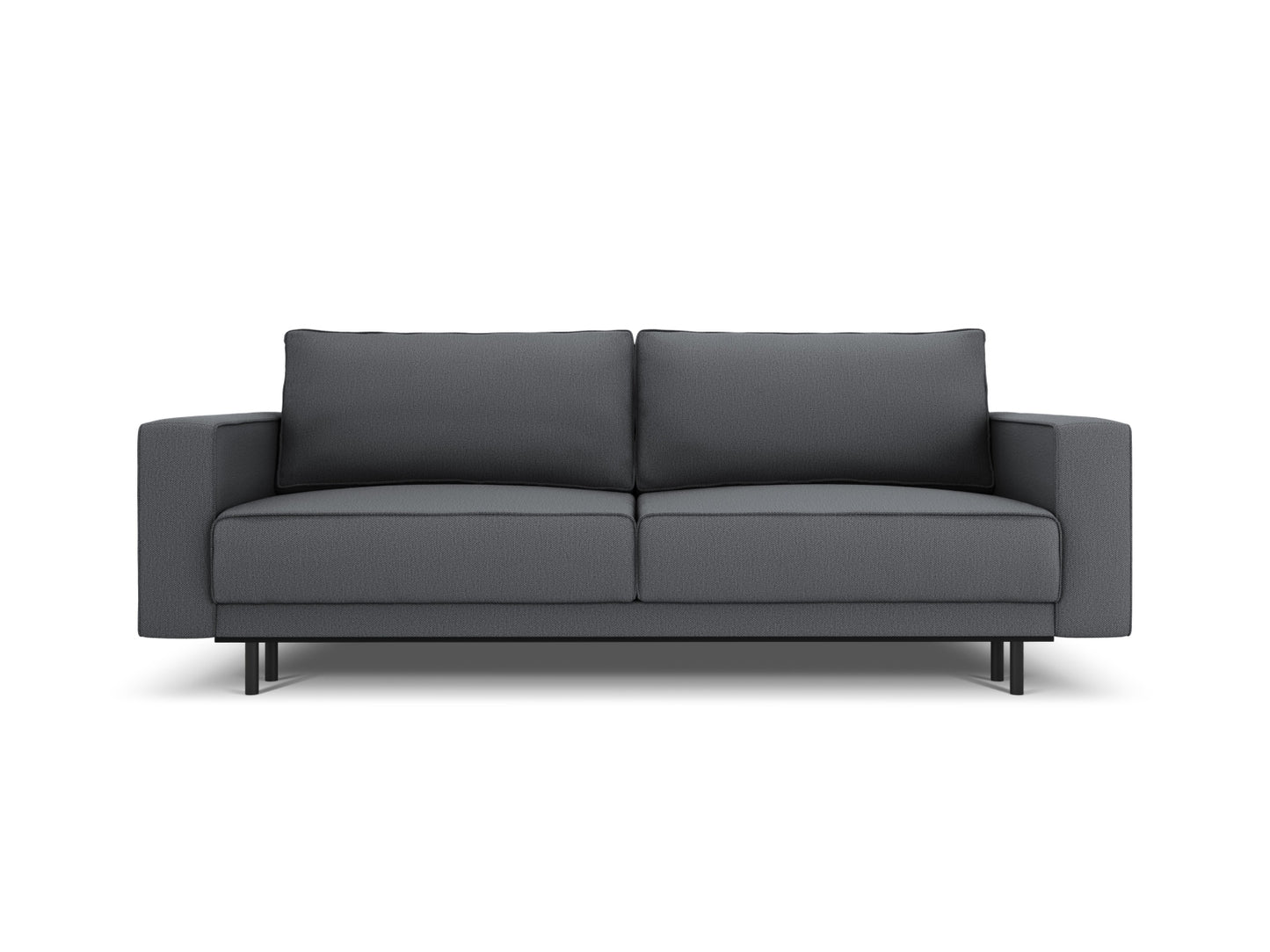 Caro — Sofa Dark Grey (Megan 367) Black Beech Wood