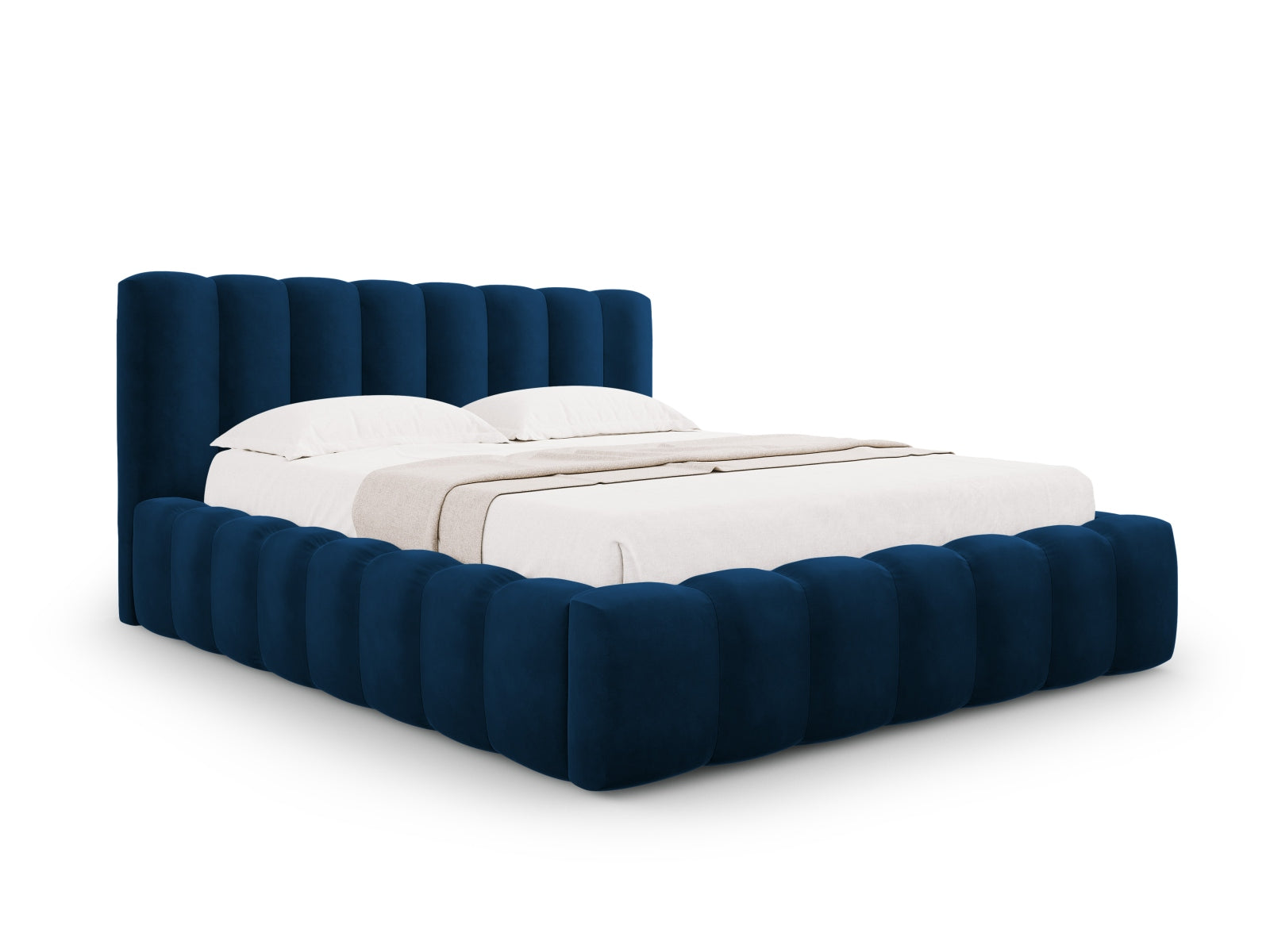 Palma — Voodi Royal Blue (Bluvel 86) Must plastik