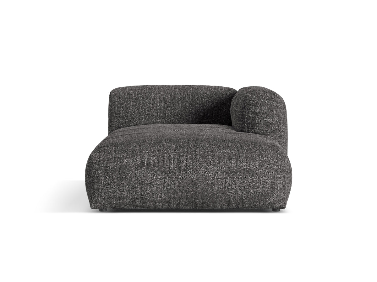 Martina — Chaise Longue Anthracite (Monet Anthracite) Black Plastic Right
