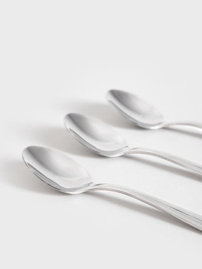 TEASPOON SET 10 pcs Vienna Silver Teaspoon Set of 10 - Stainless Steel, 14.8 cm