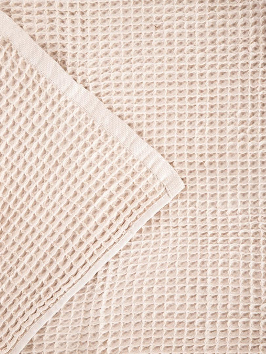 Towel VAFFEL Beige 50x90 cm Cotton Waffle Texture