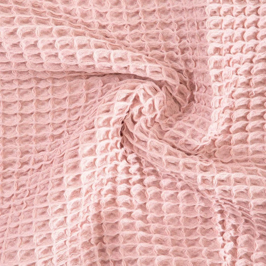 VAFFEL Pink Waffled Cotton Towel 70x130cm