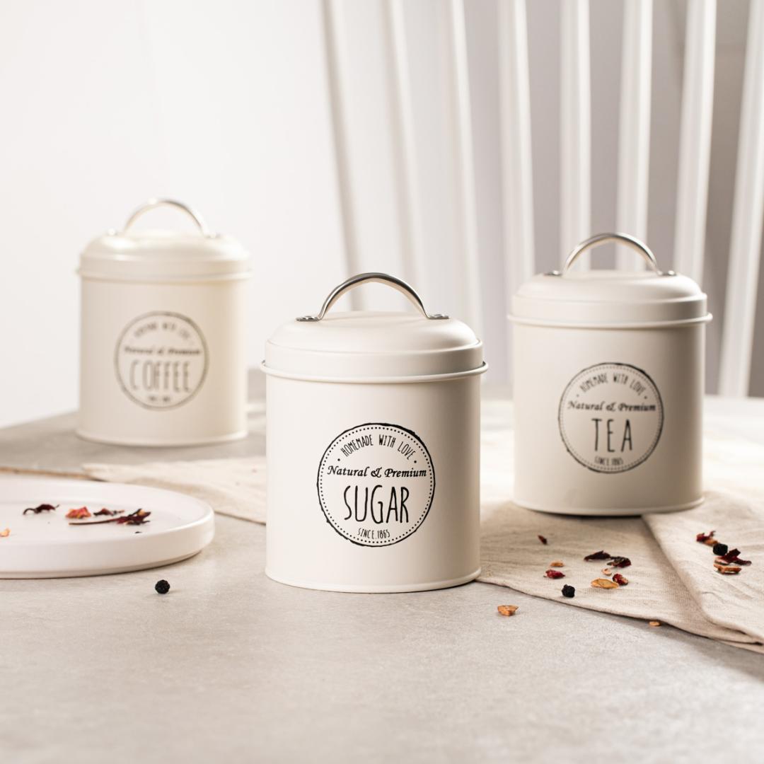 Containers RIO Metal Container with Metal Lid - Food Safe Storage 35x12x16cm