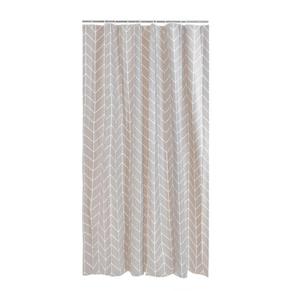 ENDO Striped Shower Curtain 180x180 cm Gray