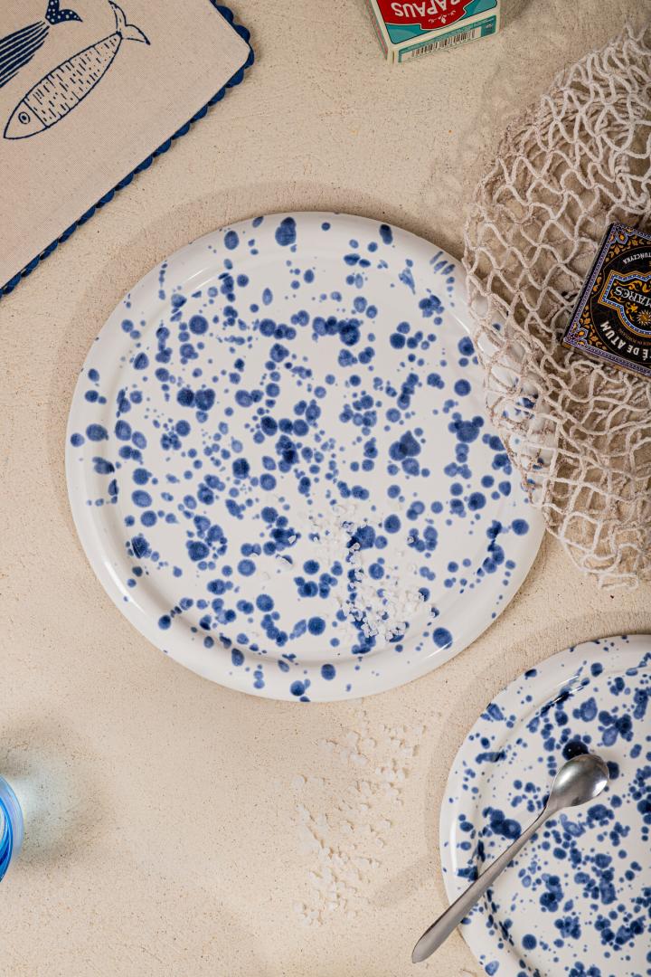 WILORA Spotted Dinner Plate Navy Blue 26 cm
