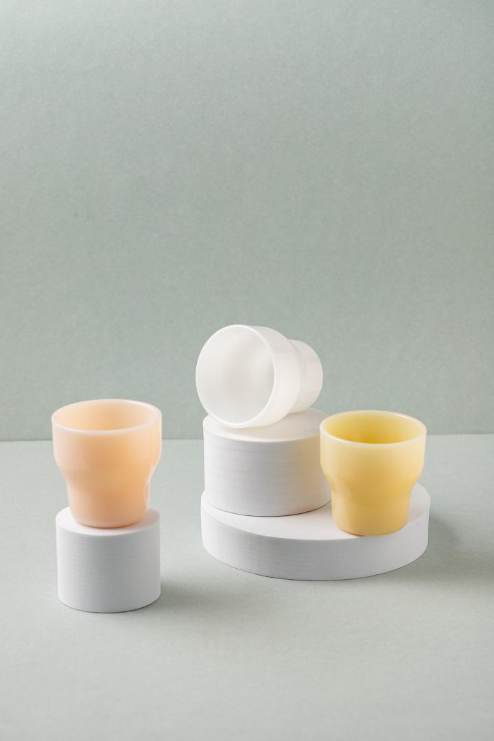 Pallora Beige Milk Glass Mug 0.15L