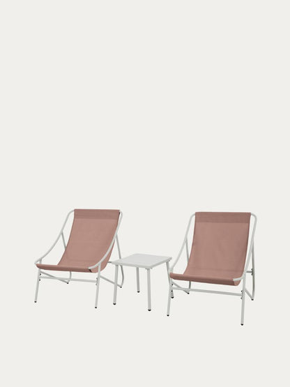 TIVOLI Garden Furniture Set Beige with Brick-Red Cushions