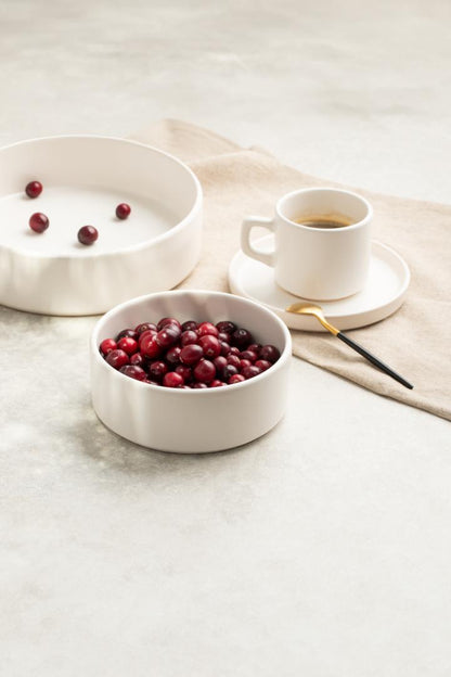 FAMELIO White Ceramic Bowl 14.5cm