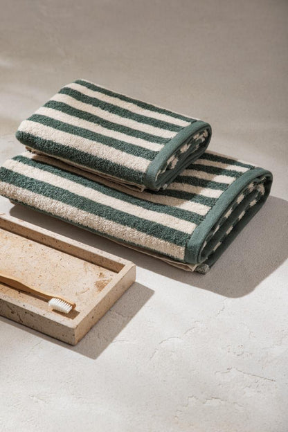 LISTRA Pistachio Stripes Bath Towel 50x90 cm