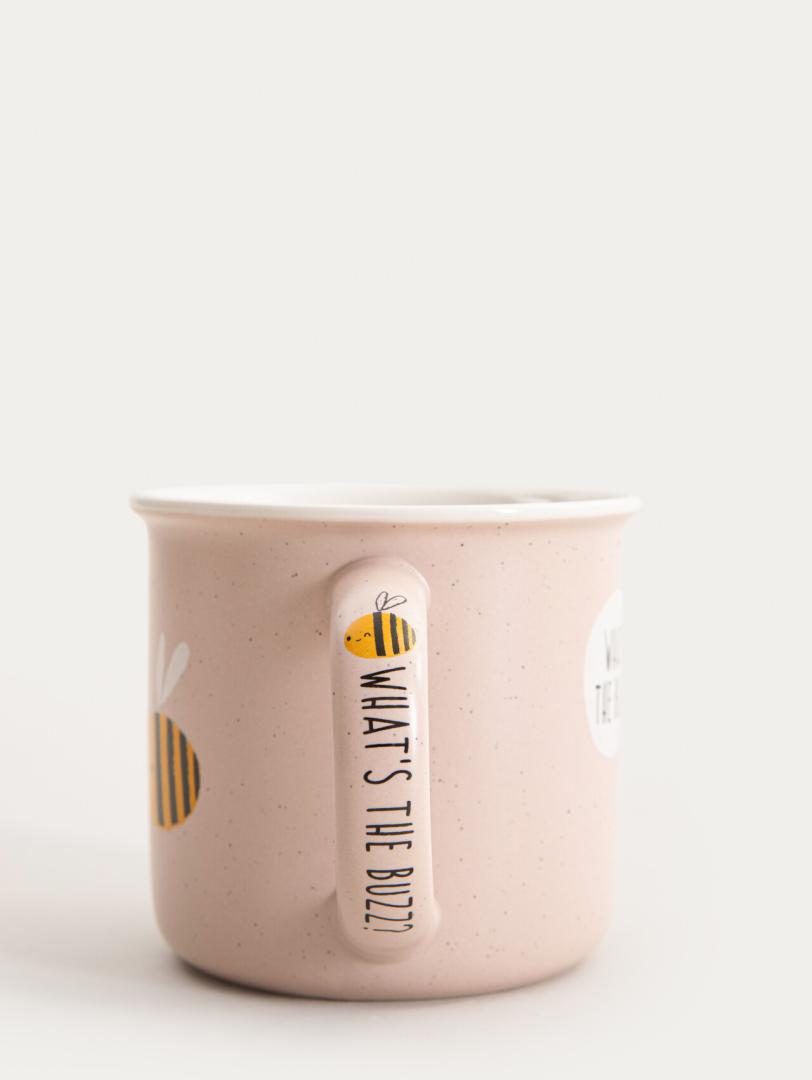 ANNBEE Pink Bee Ceramic Mug 350ml