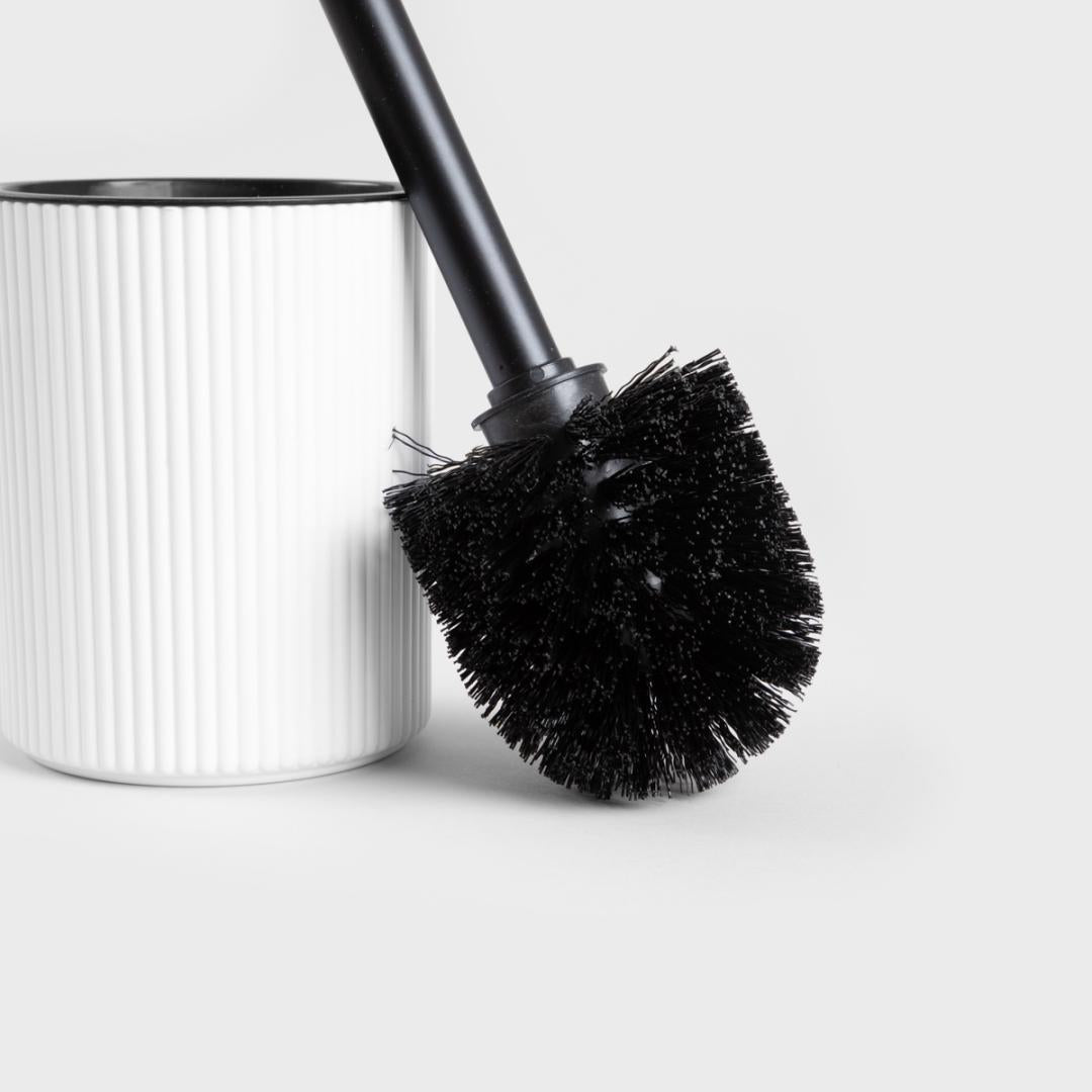 AGUA Bathroom Set - Dispenser, Cup & Toilet Brush White