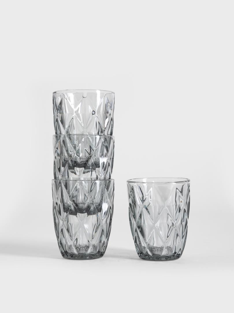 LUNO Graphite Glasses Set 4pc 280ml