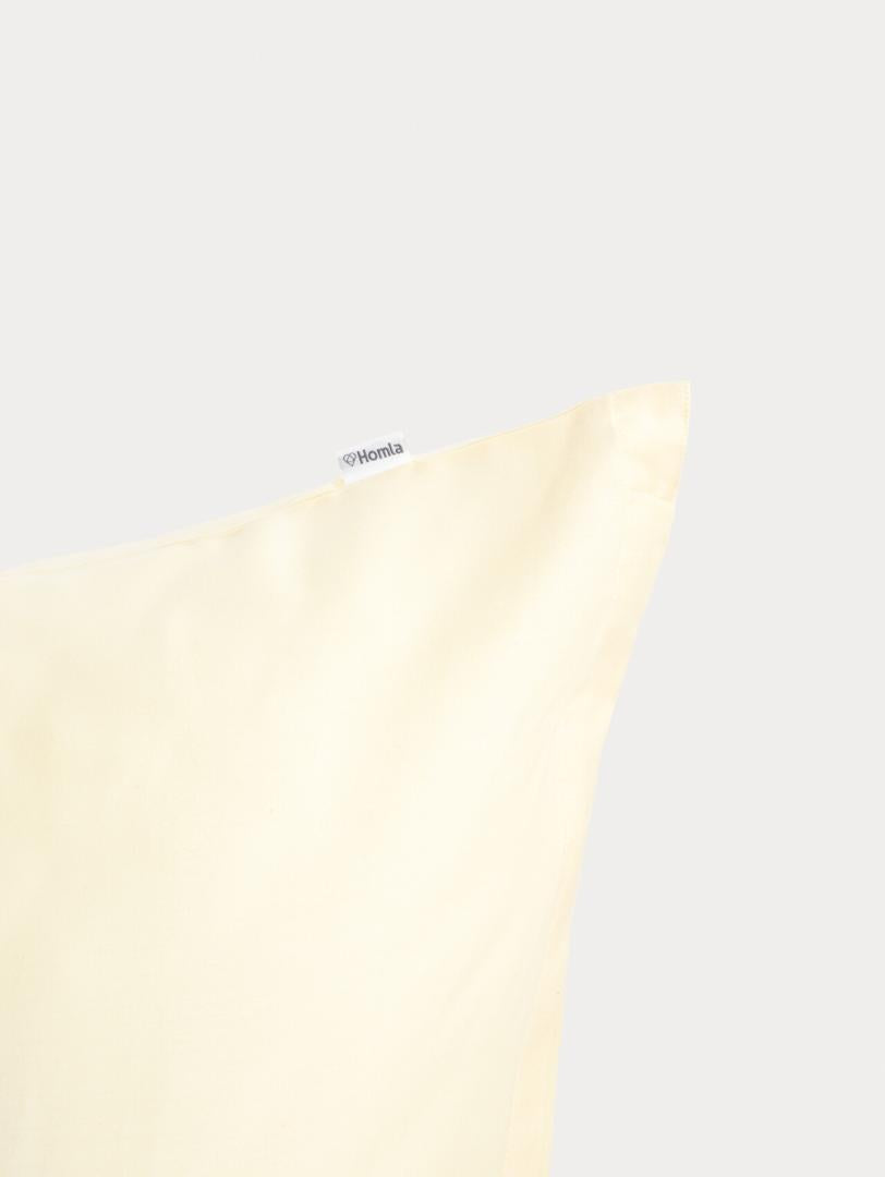 Bed linen set AVELIA Yellow Satin Viscose Blend Bed Linen Set 140x200 + 70x80 cm