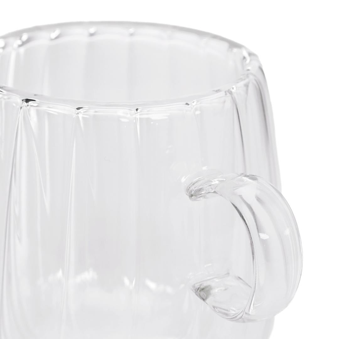 CEMBRA GROOVE Double Wall Glass Set - 2 Pieces, 250ml