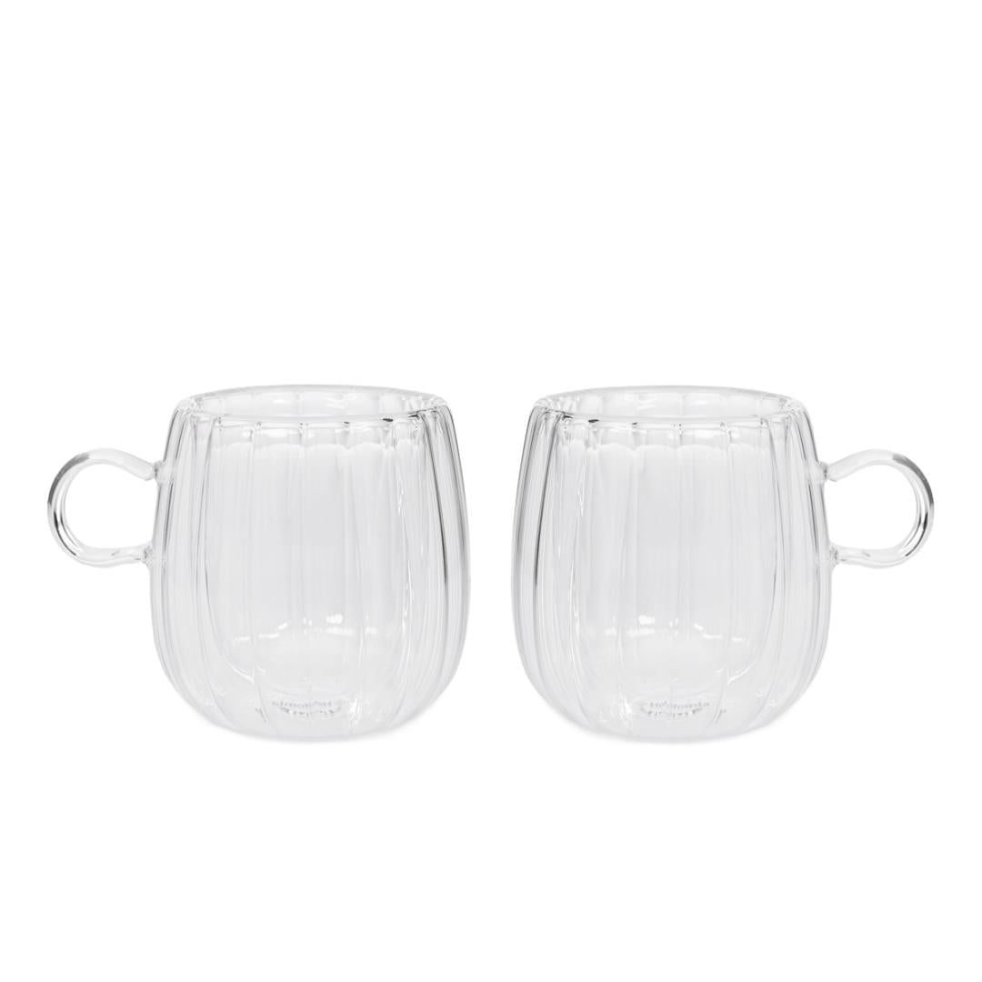 CEMBRA GROOVE Double Wall Glass Set - 2 Pieces, 250ml