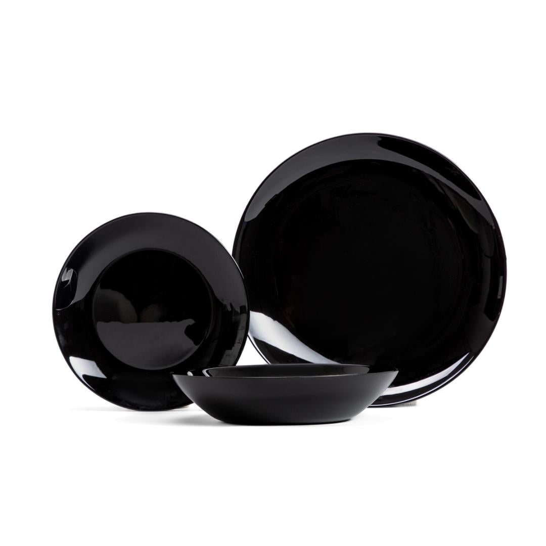 CAPRI Black Ceramic Dinner Set 18 Pieces