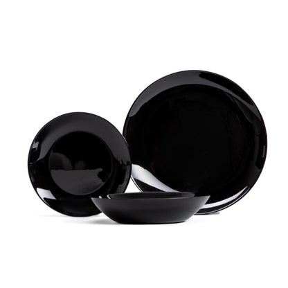 CAPRI Black Ceramic Dinner Set 18 Pieces