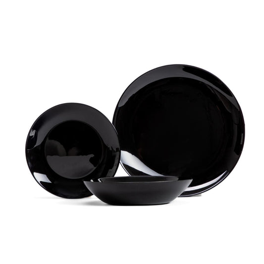 CAPRI Black Ceramic Dinner Set 18 Pieces