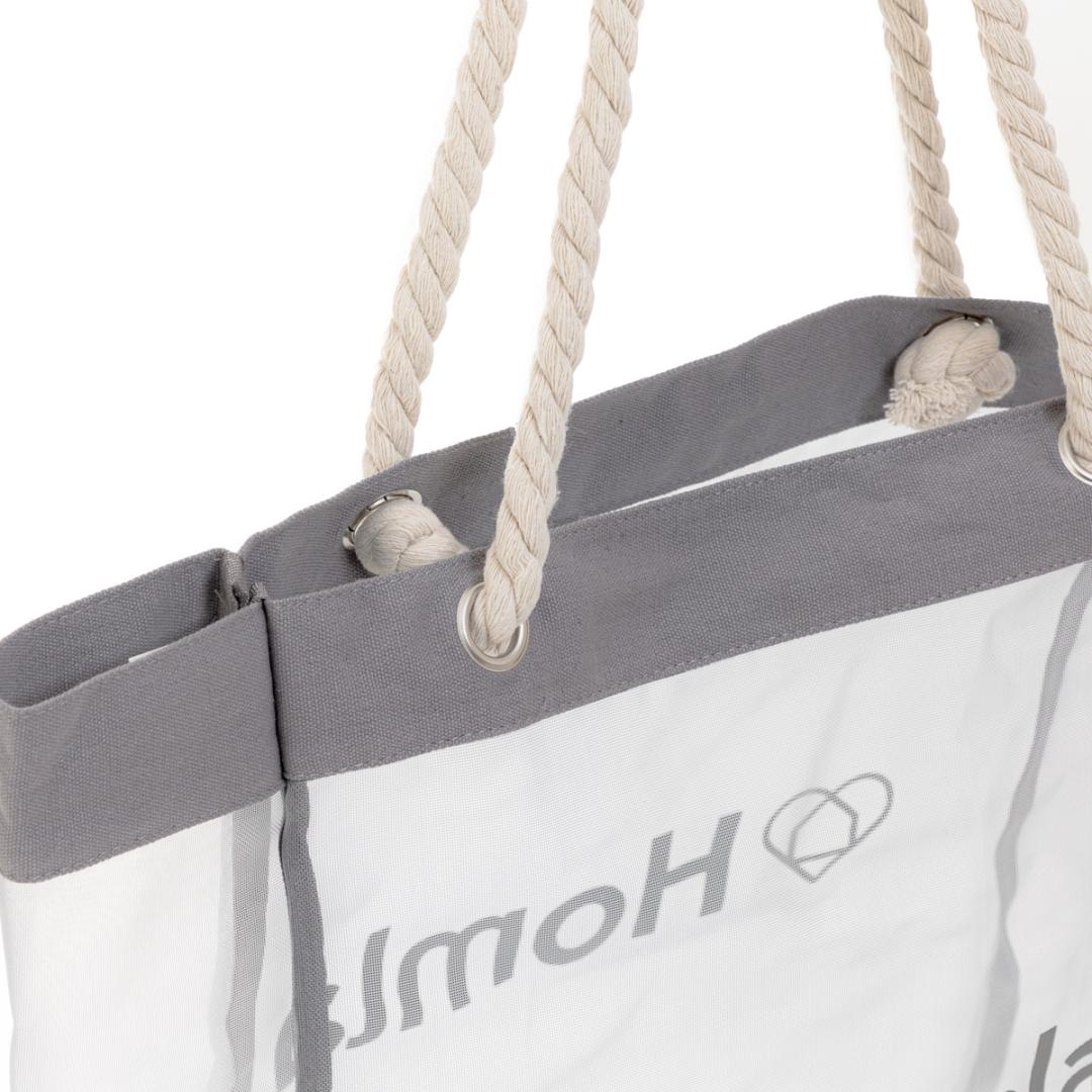 HOMLA Grey Shopping Bag 55x40x20 cm