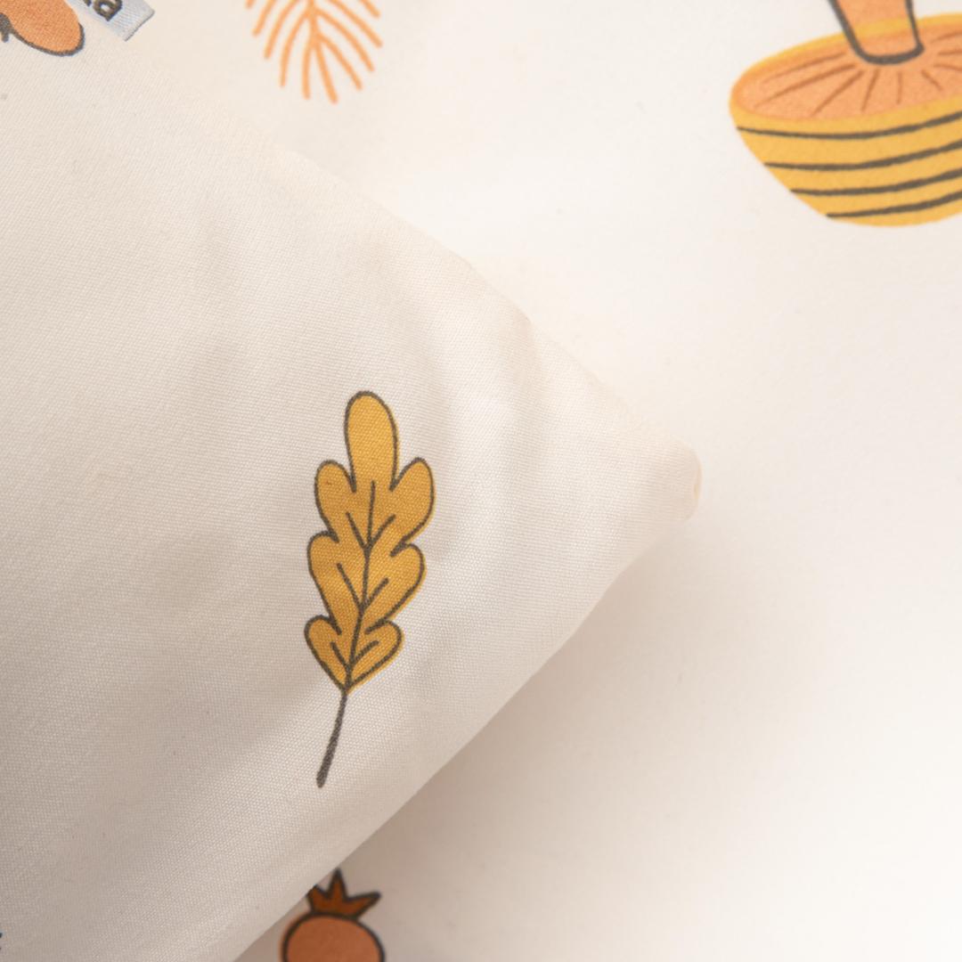 Bed linen set SHROOM Microfiber Bedding Set with Mushroom Pattern 220x200cm