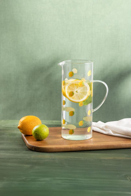 AGRUME Lemon Pattern Glass Jug 1.6L