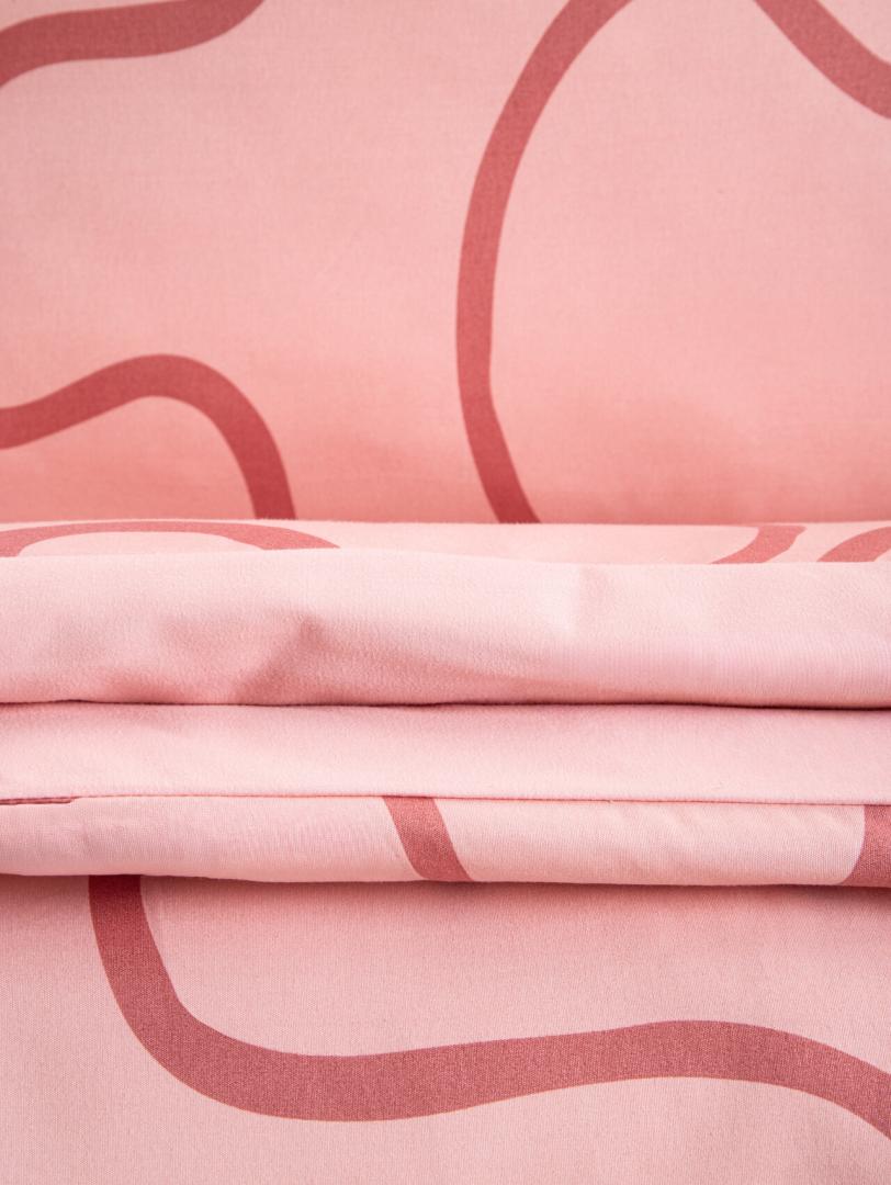 Bed linen set EC FLEUR Pink Microfiber Bed Linen Set 220x200 cm with Pillowcases
