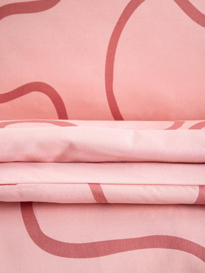 Bed linen set EC FLEUR Pink Microfiber Bed Linen Set 220x200 cm with Pillowcases