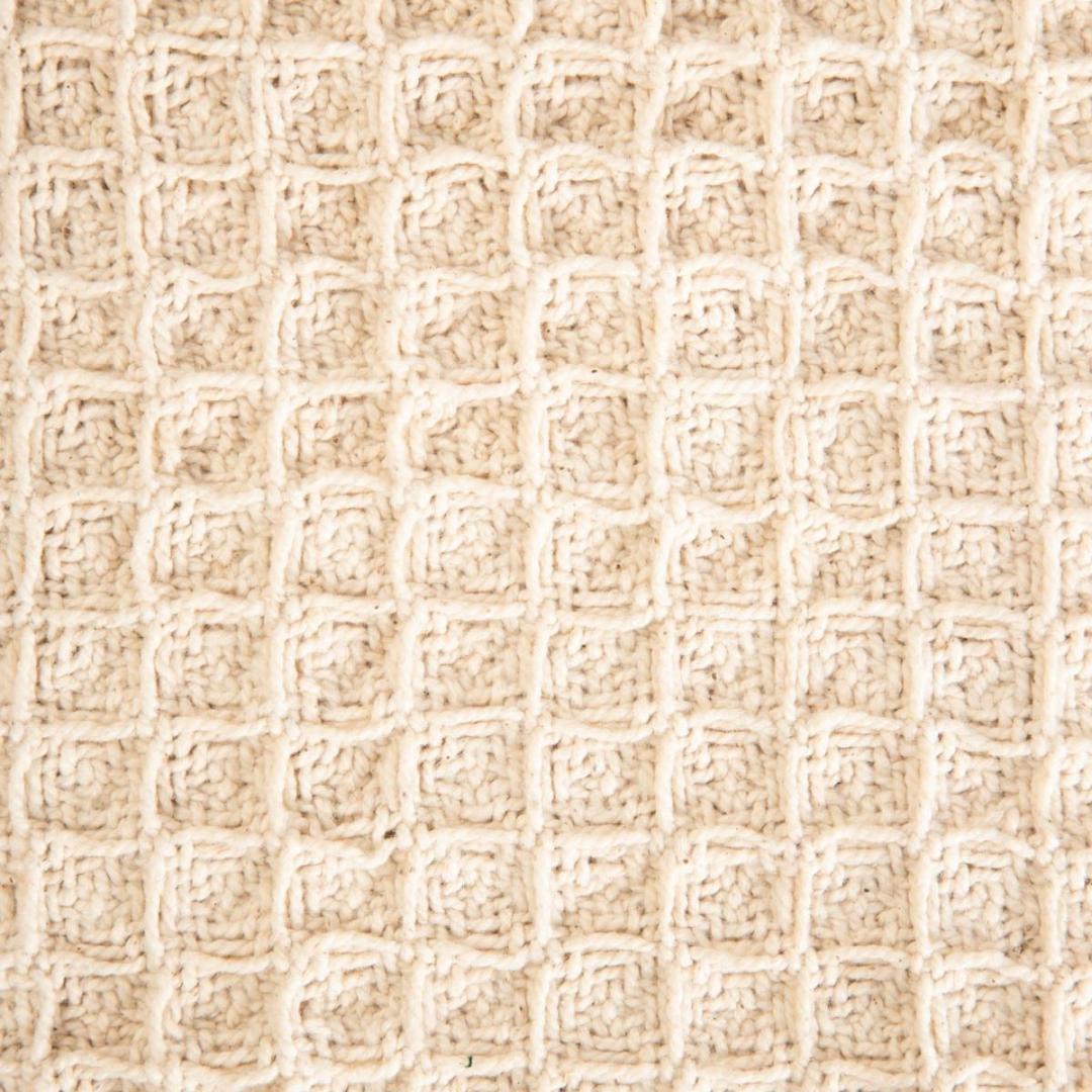 VAFFEL Fringed Natural Cotton Blanket 130x170 cm