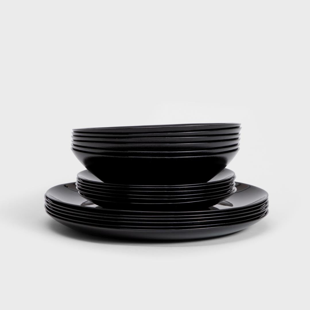 CAPRI Black Ceramic Dinner Set 18 Pieces